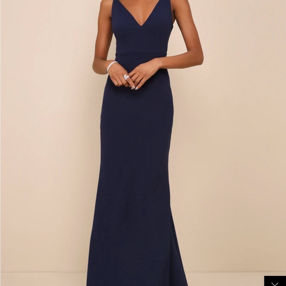 Navy Blue Sleeveless Maxi Dress